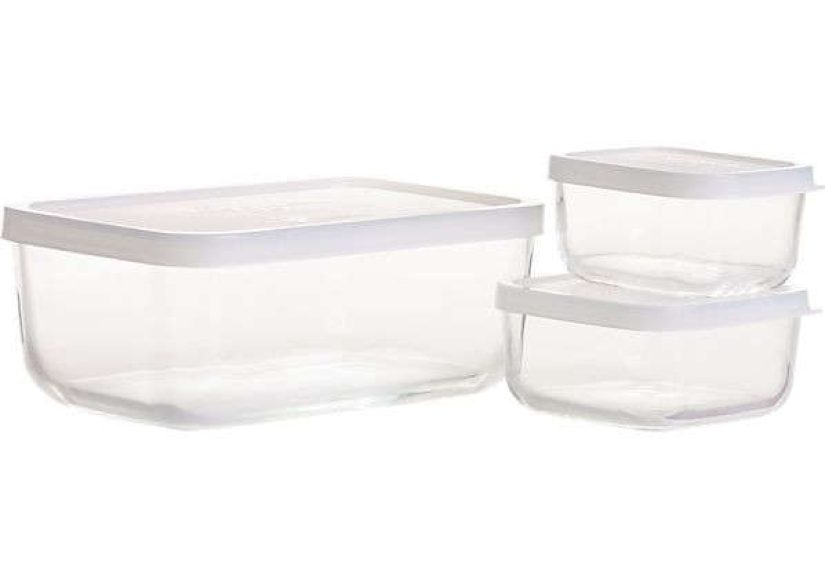 3-Piece Rectangular Storage Container Set