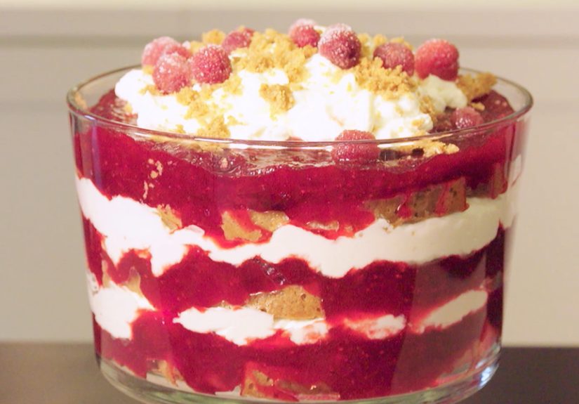 Christmas Trifle Recipe – Holiday Trifle With Gingerbread & Cranberry