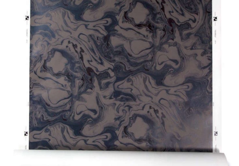 Marble Clay-Blue Wallpaper