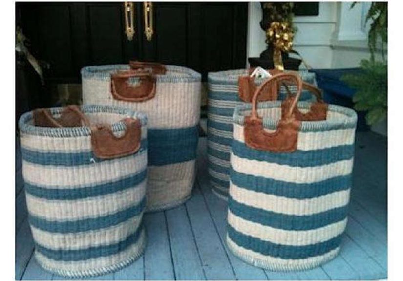 High/Low Woven Laundry Basket
