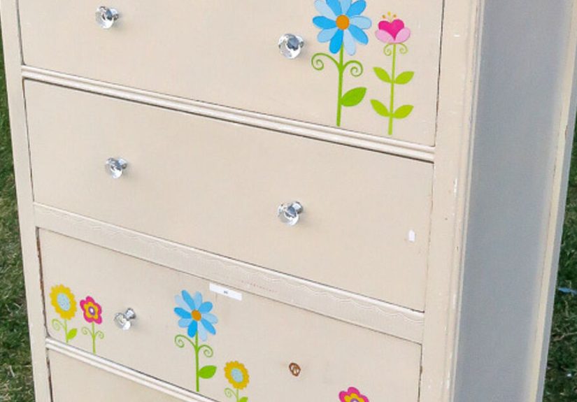 How to Flip an Outdated Dresser Into Whimsical Fabric With Paint DIY