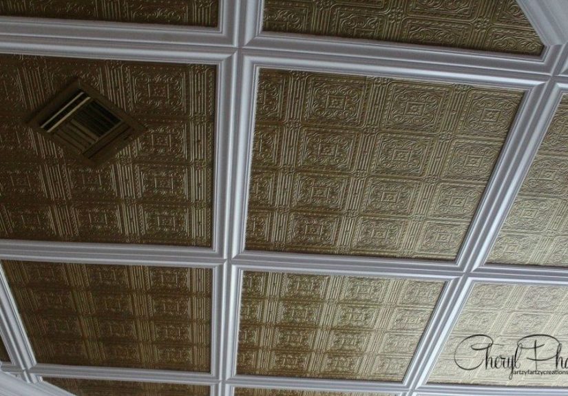 How to Make a Tin Ceiling on a Budget!