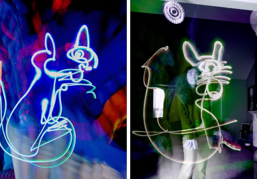 I Created A Series Of Cat Light Drawings