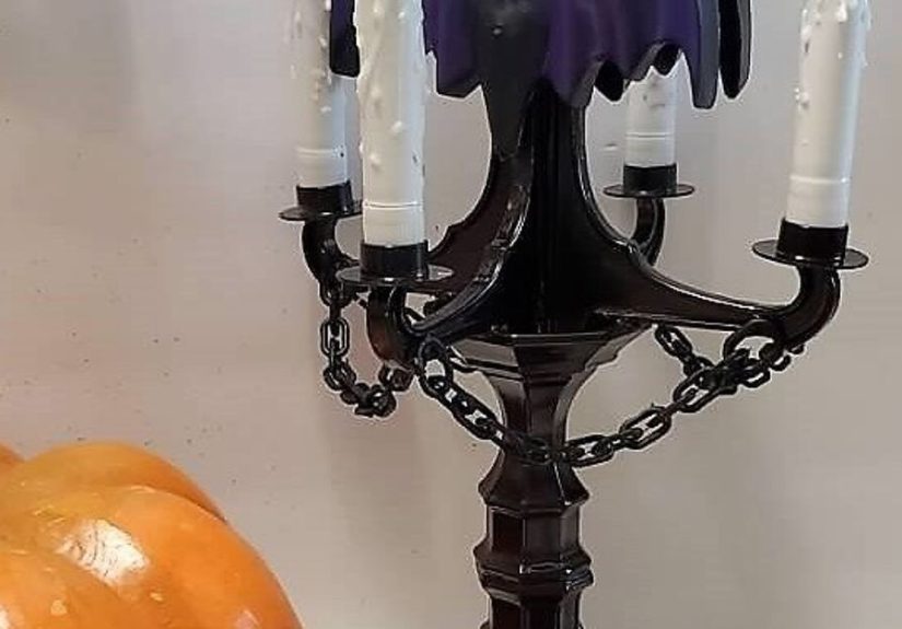 Dollar Tree Halloween Candelabra Tutorial