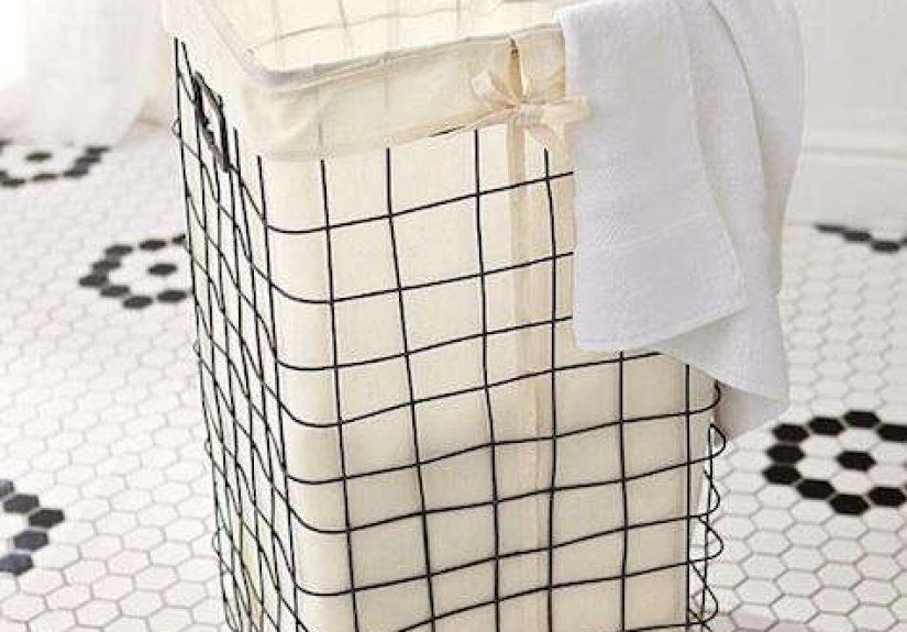 Domestic Science: Wire Laundry Basket from Pottery Barn