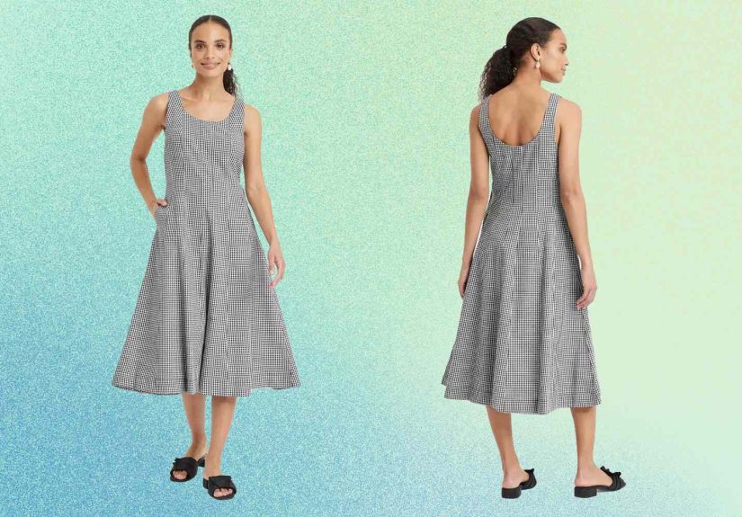 This $35 Target Midi Gingham Dress Fits My Petite Frame