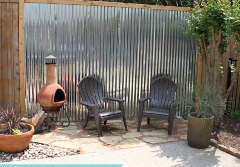 Tin Accent Wall- for the Backyard