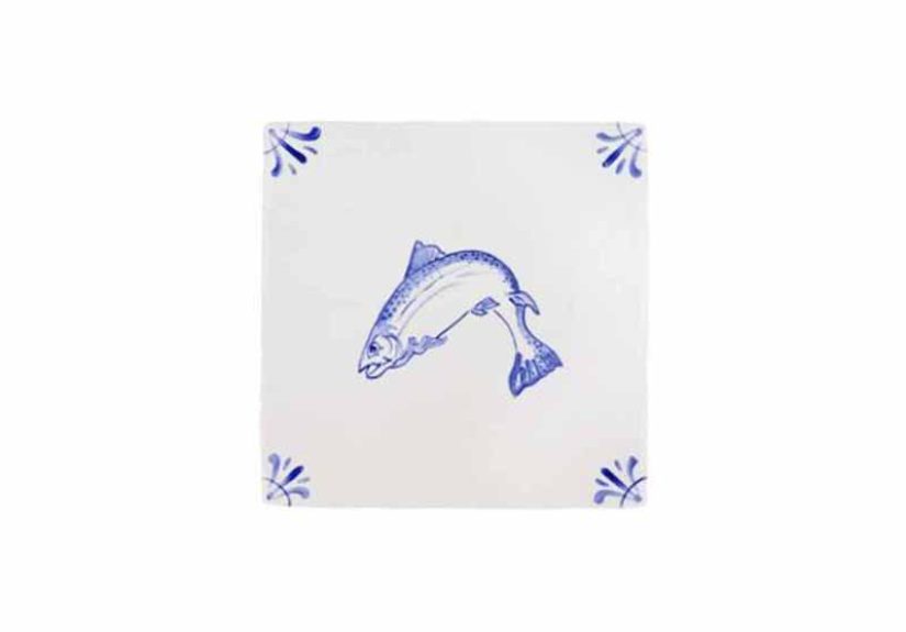 Beauly Salmon Delft Tile