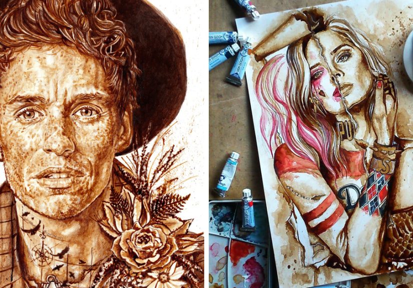 I Show That Coffee Is More Than Just A Drink By Using It To Paint Intricate Portraits