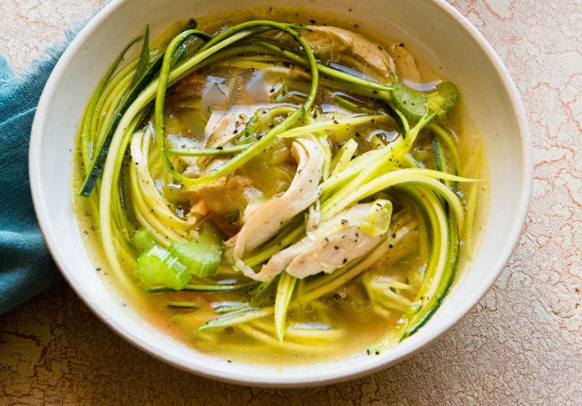 Instant Pot Chicken "Noodle" Soup (Keto)