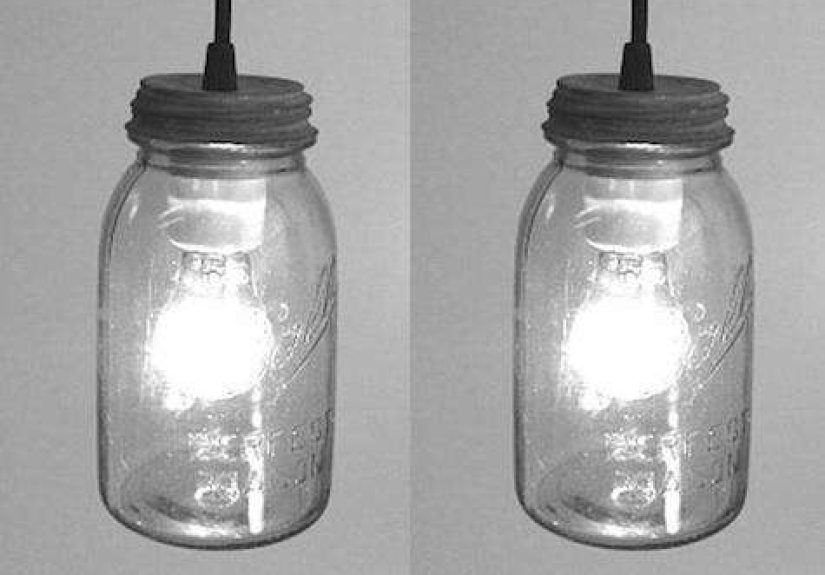 Large Mason Jar Pendant