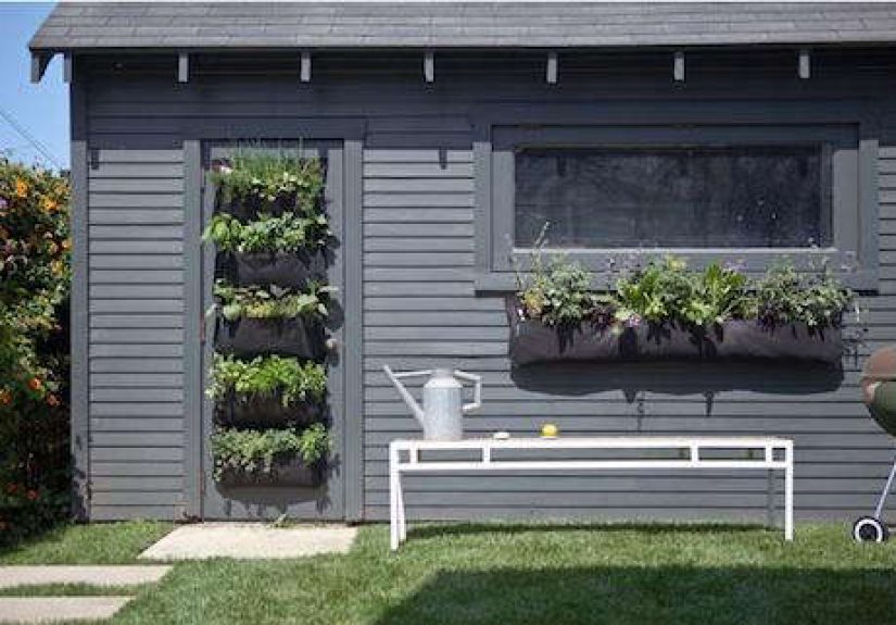 Outdoors: Vertical Wall Planters from Woolly Pockets