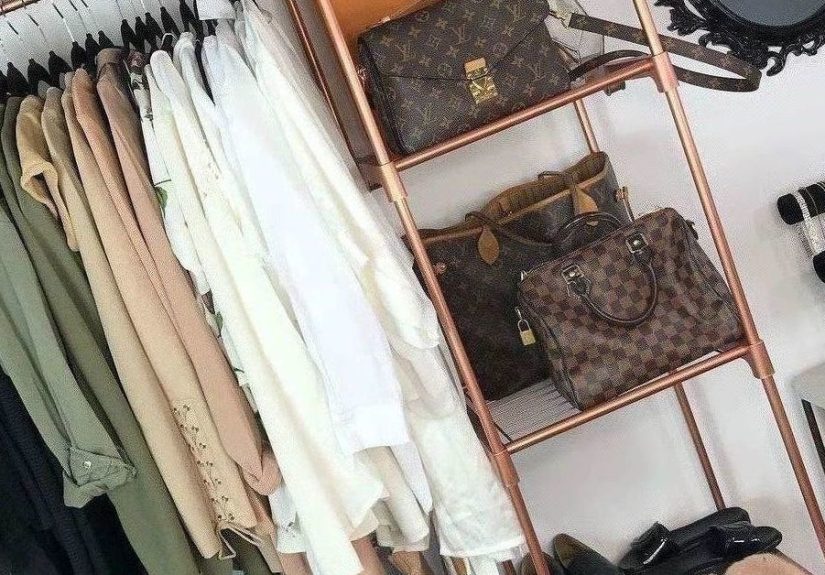 Rose Gold & Marble Clothing Rack on a Budget